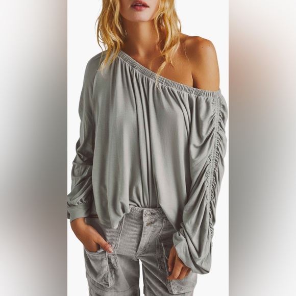 Free People Tops - 🛑SOLD🛑Free People Serenade One-Shoulder Long Sleeve T-Shirt/BLOUSE